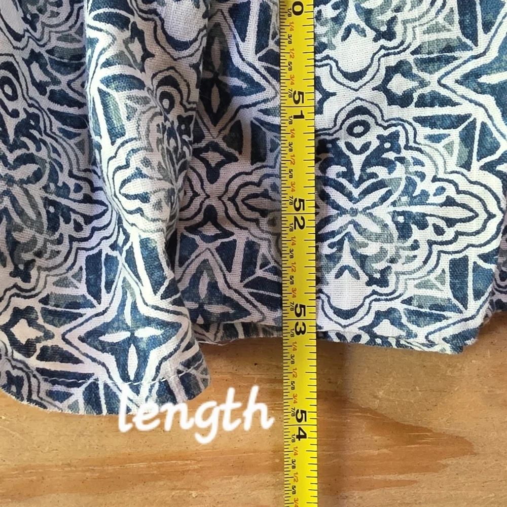 Dip Collection Maxi Dress Medium Blue White Patterned #DR5